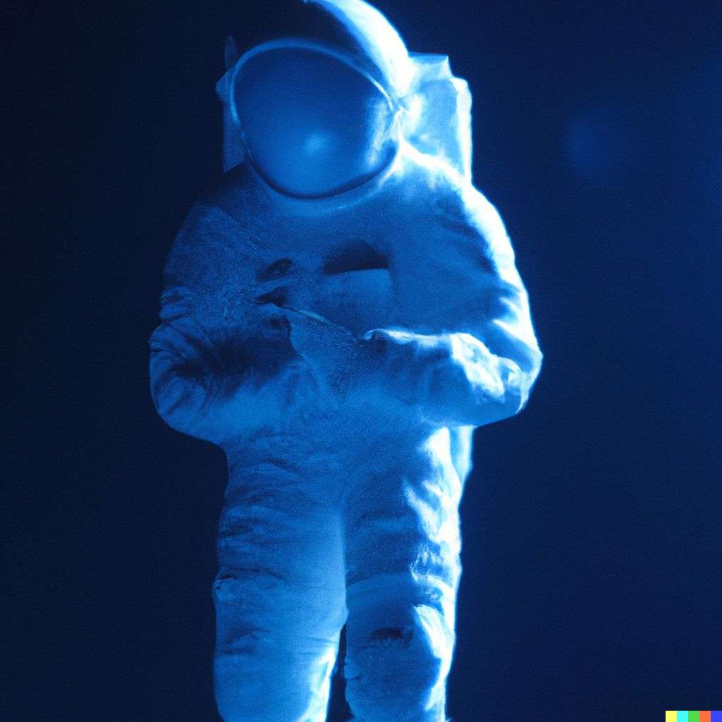 an astronaut, sculpture made from wax, subsurface scattering
